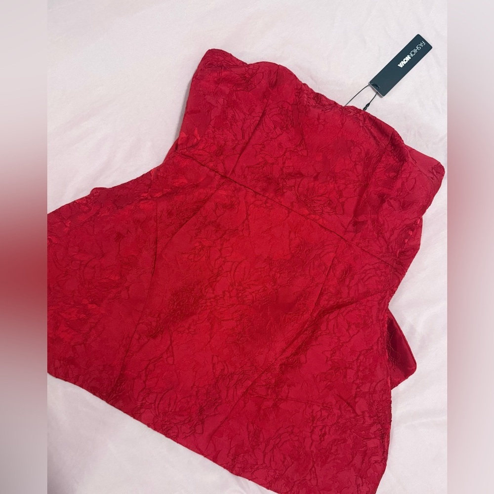 Fashion Nova Strapless Scarlet Dress - Picture 4 of 5